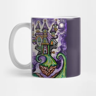 Halloween Haunted Night Castle Painting Mug